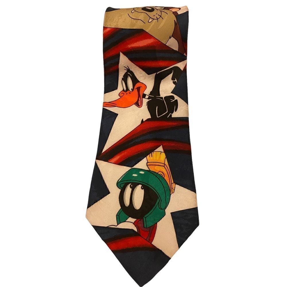 Looney Tunes Mania 1994‎ Necktie Starring Bugs, Daffy, Taz, and Marvin